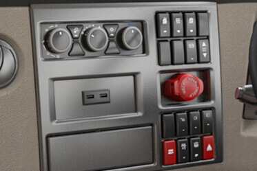 Elegant Control Panel with ergonomically positioned switches